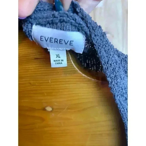 Evereve Dolman Sleeved Cardigan Sweater Knotty Texture Slate Blue/Gray Size XL - Picture 3 of 9